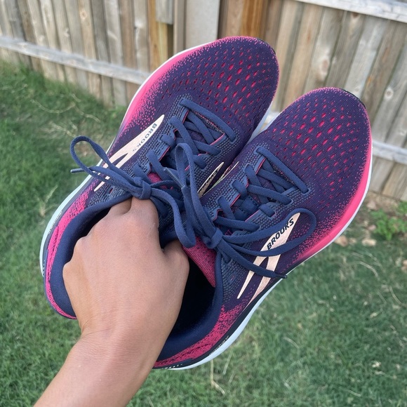 Brooks Ghost 16 Women’s Size 10B Wide Running Shoes Peacoat/Raspberry/Apricot - Picture 5 of 8